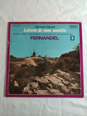 N646 Vinyl 33 RPM Alphonse Daudet Letters de Mon Moulin Rouge Fernandel France - Image 1 of 4