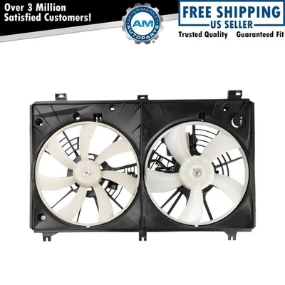 Engine Radiator Dual Cooling Fan Assembly for Lexus GS200t GS300 RC300 - Image 1 of 4