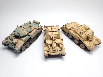 SCALE 1:76 Pro-built Crusader MkI  AND A13 Cruiser MK IVA9 AND Cruiser 2 pdr 3 - Image 1 of 4