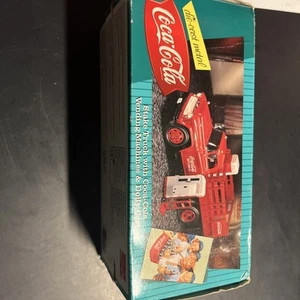 1997 Ertl Coca-Cola 1957 Chevrolet Stake Truck Vending Machines & Dolly Cart NEW - Picture 1 of 15