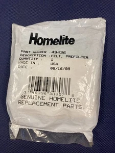 Genuine Homelite Chainsaw Felt Prefilter 49436 (NOT Aftermarket!) - Picture 1 of 2