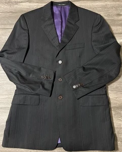 Paul Smith London The Westbourne Black Striped Italian Made Wool Blazer Size 40R - Picture 1 of 12