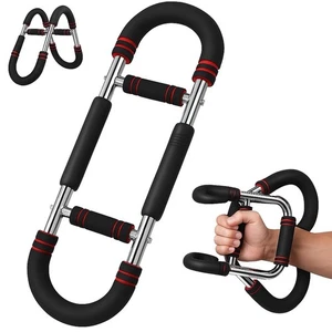 AdjustablePowerTwisterBar ArmChest Muscle StrengthTraining Fitness Tool 66-110lb - Picture 1 of 6