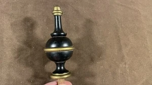 Antique Turned Wood Clock Finial w/ Original Patina Furniture Cabinet Mirror - Picture 1 of 10
