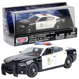 2011 DODGE CHARGER PURSUIT - LAPD Police BLACK WHITE 1/43 Diecast Motormax 79466 - Picture 1 of 8