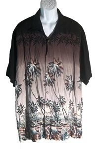 DAVID TAYLOR Men's Short Sleeve Button Down Palm-Tree Shirt 3XL - Picture 1 of 6