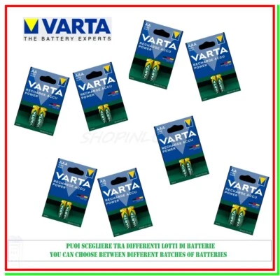 pile ricaricabili VARTA AA 2100mAh e batterie AAA 1000mAh 1,2v NiMH scegli lotto