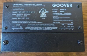 Controlador LED atenuación universal Emitever Lighting modelo PWR-G12v-030-66-U-D-J - Imagen 1 de 3