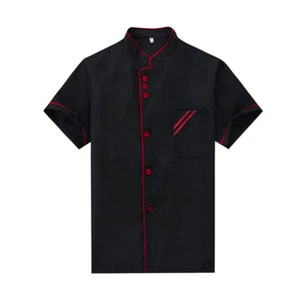 1 pc Kurzarmhemden für herren kochmantel jacke Chef-Uniform Unisex Catering - Bild 1 von 17