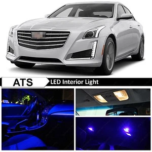 Se adapta a Cadillac ATS 2013-2015 interior azul + kit de equipamiento de luces LED con placa de matrícula - Imagen 1 de 7
