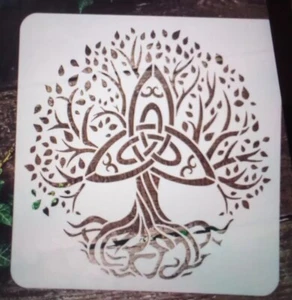 GROSSER KNOTENBAUM DES LEBENS wiederverwendbare Schablone Airbrush Malerei usw. 30x30cm - Bild 1 von 3