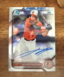 Bowman Chrome Draft Pick 2022 autógrafo Jackson Holliday - RC - automático - novato - Imagen 1 de 2