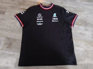 Mercedes AMG Performance Team Shirt Petronas F1 Black Mens Size XXL Stitchd EUC - Picture 1 of 19
