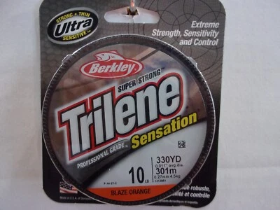 Berkley Trilene Sensation 330 yard spool blaze orange  color Choose your weight! - Image 1 of 2