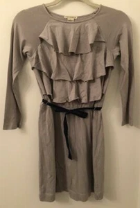 anthem of the ants grey ruffle society dress belted boutique 10 - Picture 1 of 6