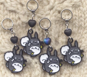 Totoro Knitting Stitch Markers enameled Set of 4/SM293 - Picture 1 of 2