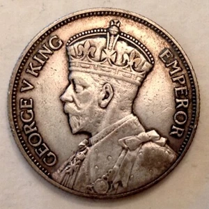 ~ 1933 New Zealand George V Silver Florin - FREE US SHIPPING - Picture 1 of 2