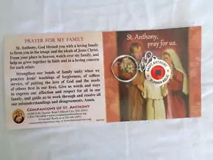Portachiavi Sant'Antonio, Pregate per noi reliquia benedetta (#6311) - Foto 1 di 4