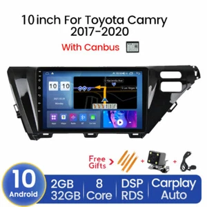 For Toyota Camry 2017-2020 10.1" Android 10 Car GPS Radio Stereo Carplay +Canbus - Picture 1 of 12