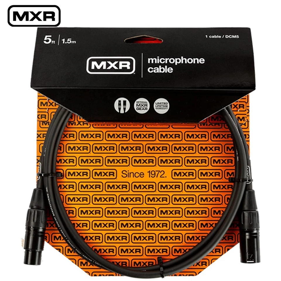 MXR® 5 FT DCM5 24 AWG XLR M to XLR F Microphone Cable Black - Image 1 of 1