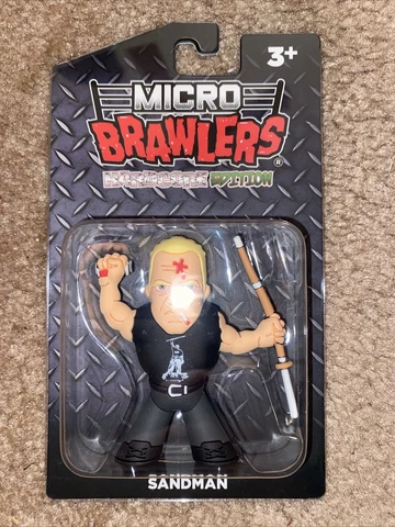 ECW Sandman Micro Brawlers Pro Wrestling Crate Exclusive Figure, NJPW, AEW Cover