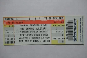 DREW CAREY "GREEN SCREEN TOUR" COMEDIA 12/2/2005 BOLETO COMPLETO PISO QUINTA FILA CSU - Imagen 1 de 1