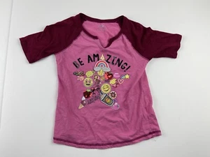 Justice Girls "Be Amazing" Pink Baby Tee T shirt Size 8 Short Sleeve - Picture 1 of 4