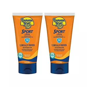 Sport Ultra Sunscreen Lotion SPF 30, Travel Size 3Oz Twin Pack, Sweat & Water Re - Picture 1 of 12