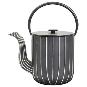Ja-unendlich Cast Iron Teapot with Stainless Steel Infuser - Marage Black Silver - Picture 1 of 5