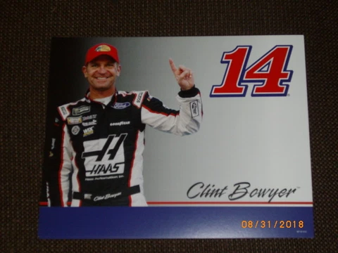 2018 CLINT BOWYER #14 HAAS / BASS PRO SHOPS B/B NASCAR POSTCARD Cover
