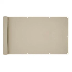 PVC Balkon Sichtschutz blickdicht Balkonverkleidung 75 x 600 cm creme - Bild 1 von 4