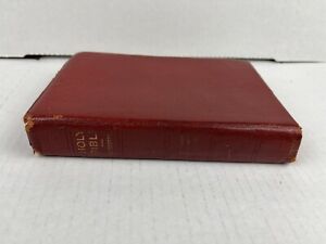 Scofield Reference Edition Bible Oxford 1945 Burgundy Morocco Leather Lined Red