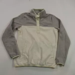 Columbia Sweater Womens Small Long Sleeve 1/4 Snap Button Outdoors Fleece - Picture 1 of 10