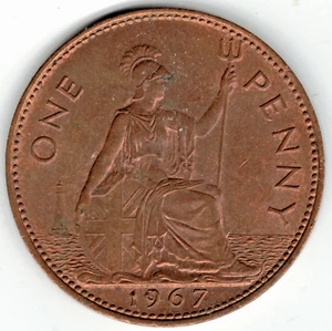 1967 Great Britain Large Cent ~ YOU GRADE IT ~ PLEASE SEE THE SCAN stk uk 1 - Picture 1 of 4
