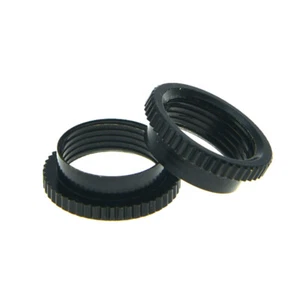 2pcs Deep Round Nut Fine Knurl se adapta a Gibson / Switchcraft Toggle Switches Negro - Imagen 1 de 4