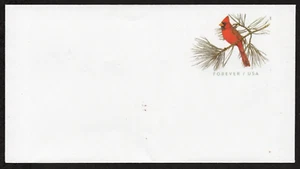 2023 # U702 Cardinal Forever #6 3/4 US Stamped Envelope Peel and Stick Flap Mint - Picture 1 of 2