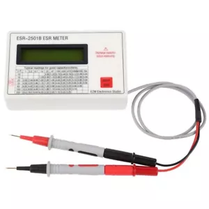 Capacitor ESR DCR Tester Capacitance Meter Test In Circuit w/ Test Leads Clip - Picture 1 of 5