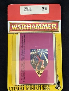 Banners - Dark Elves - WFB - 90s - OOP - Unpunched - Picture 1 of 2