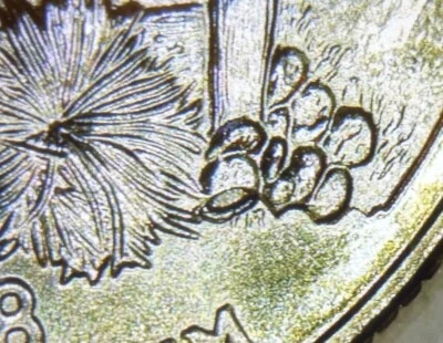 2008P Arizona State Quarter Extra Leaf Die Break Chip BU Mint Error Coin - Image 1 of 3