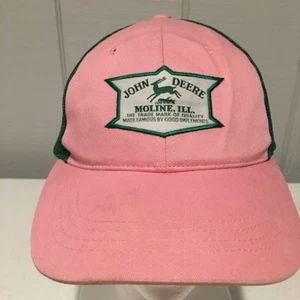 JOHN DEERE Mütze Ball Cap verstellbar grün pink Patch Logo - Bild 1 von 11