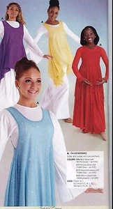 NWT Glittered Praise Tunic Top 74169 Liturgical full point 4 colors Ladies/Girls - Picture 1 of 10