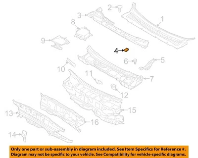 Ford OEM 05-19 Quindred Capucha Capucha-Cubo Rejilla Clip W709919S438 Foto 1 de 2