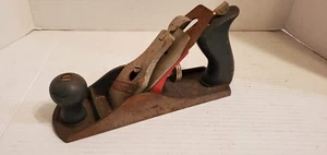 Vintage 9" Stanley Handyman Wood Carpentry Plane Planer Blue Handle & Ball Nice - Picture 1 of 6