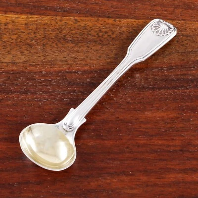 GEORGE ADAMS ENGLISH STERLING SILVER MASTER SALT CONDIMENT SPOON 1842 NO MONO - Image 1 of 4