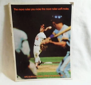 Libro de marcadores oficial de béisbol 1970 Baltimore Orioles Jim Palmer cubierta excelentes anuncios * - Imagen 1 de 4