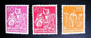 168, 171, 175 ARBEITER POSTFRISCH OG 1921-22 - Bild 1 von 2