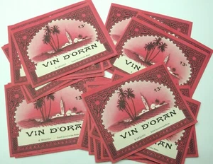 LOT  50 ÉTIQUETTES /  VIN D'ORAN   /  DEQUIEDT /LABELS  BOISSON ALCOOL OLD - Picture 1 of 1