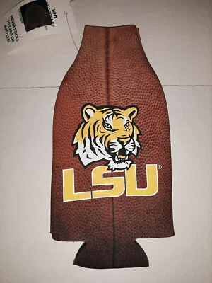 LSU Tigers Football Print  Zip - Up Bottle Koozie  - Image 1 of 2