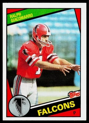 Ralph Giacomarro, 1984 Topps, #214, Atlanta Falcons, RC - Image 1 of 2