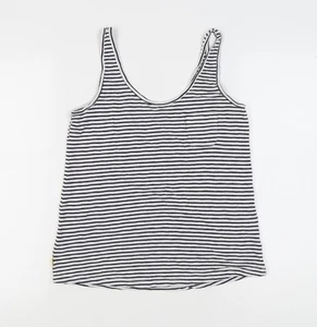 Superdry Women's Striped Tank Top Black Size 8 Casual Summer - Picture 1 of 12